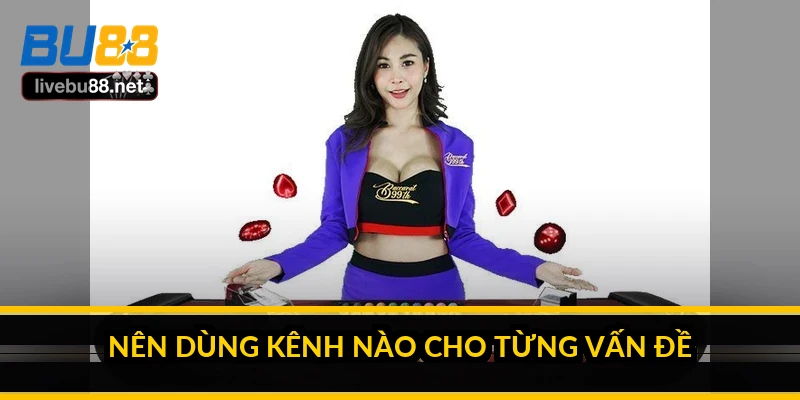 Nên dùng kênh nào cho từng vấn đề?